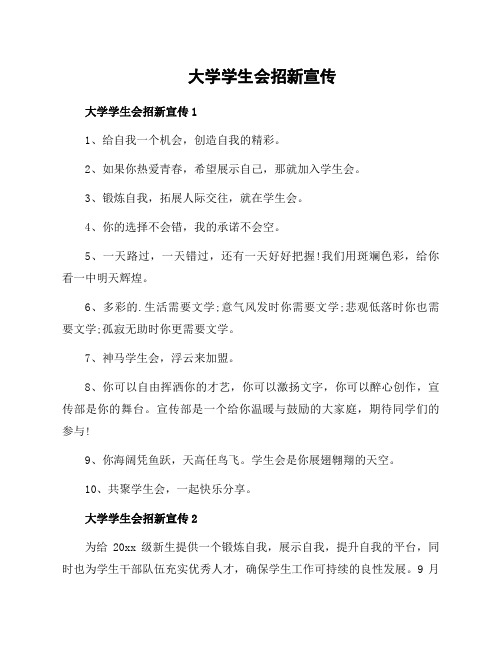 大学学生会招新宣传