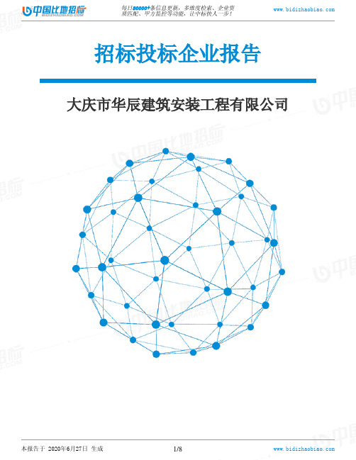 大庆市华辰建筑安装工程有限公司-招投标数据分析报告