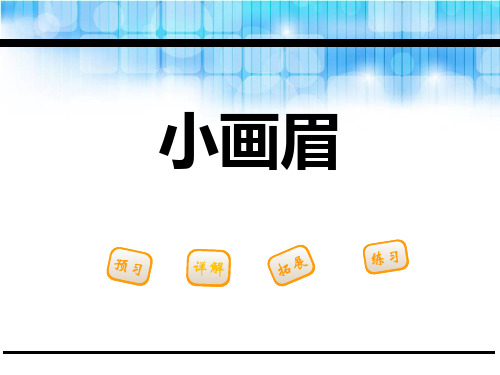 《小画眉》PPT【完美版课件】