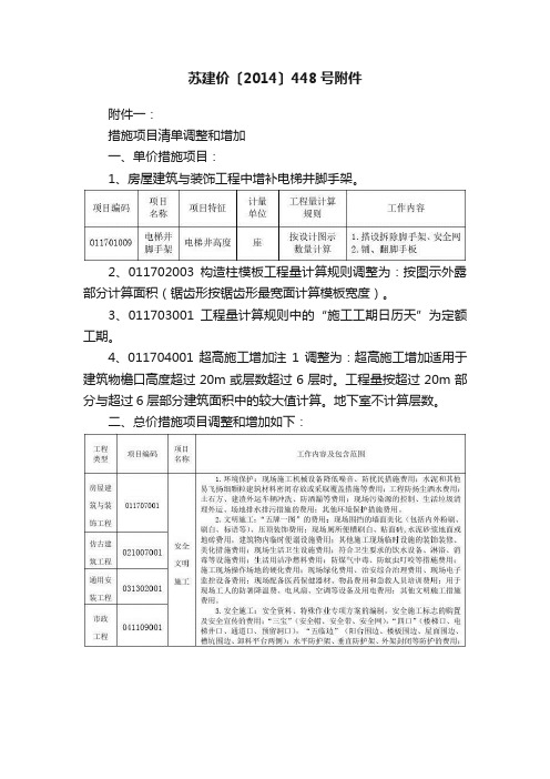 苏建价〔2014〕448号附件