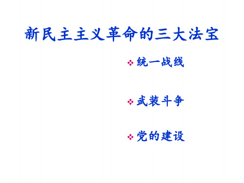 新民主主义胜利的三大法宝