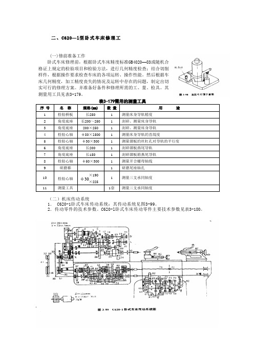 C620-1车床资料