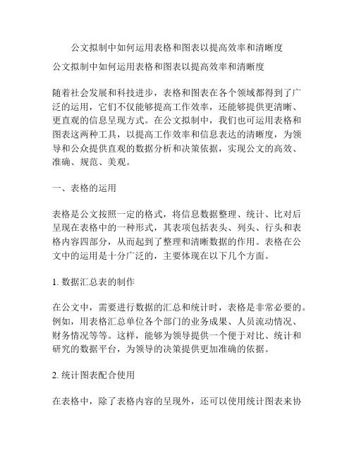 公文拟制中如何运用表格和图表以提高效率和清晰度