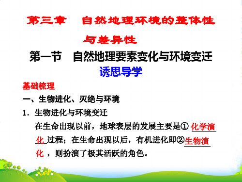 高中地理 第三章 第一节 自然地理要素变化与环境变迁课件 湘教必修1