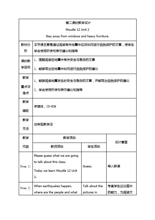 《英语》(新标准)(初中)初二上册M12U2教学设计3