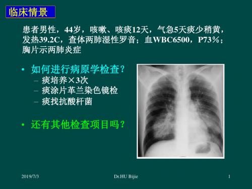 胡必杰肺部感染诊断难点病原学诊断的规范化和新技术PPT课件