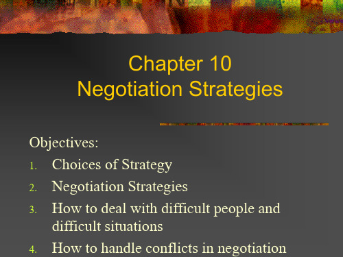 Negotiation Strategies