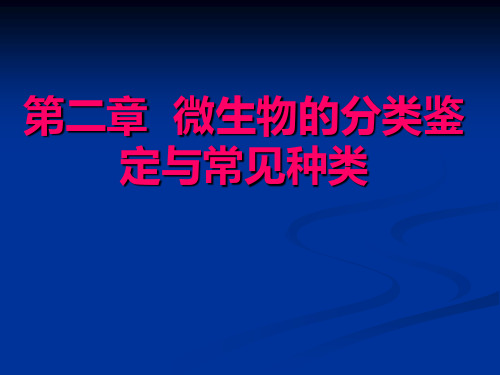 第二章 微生物的分类鉴定