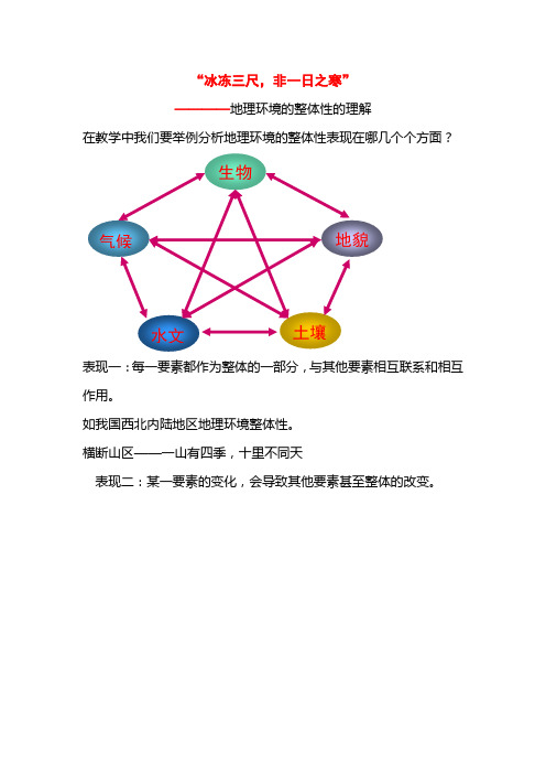 “冰冻三尺,非一日之寒”