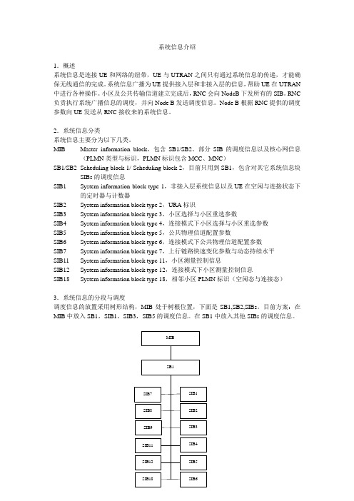 系统信息SIB技术介绍