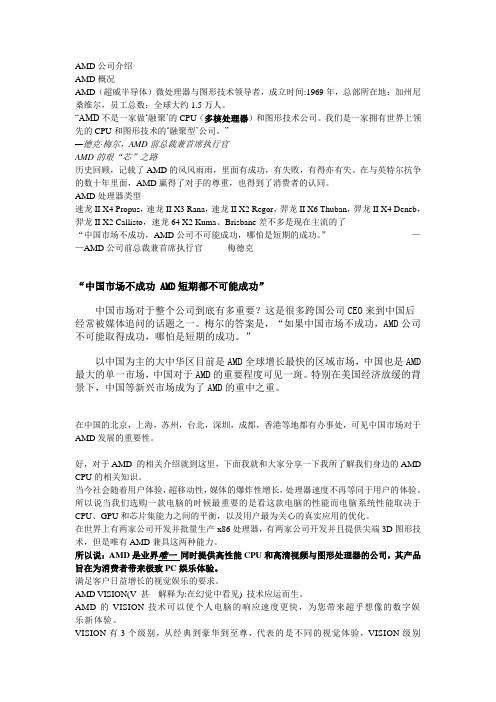 AMD CPU培训