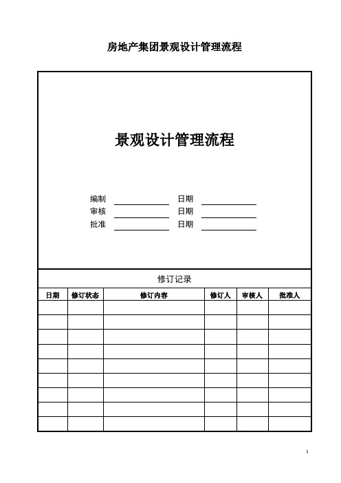 房地产集团景观设计管理流程