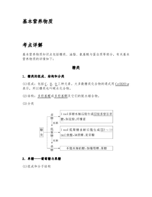 基本营养物质-高中化学知识点总结大全