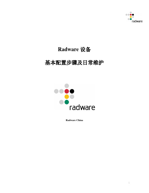 Radware配置维护(LP&WSD&CT100)