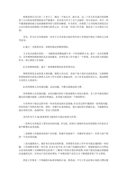 2020关于销售目标工作计划