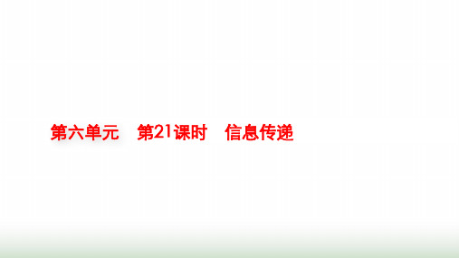 人教版物理中考复习第6单元第21课时信息传递课件