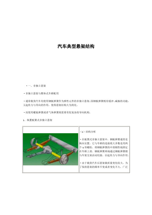 汽车典型悬架结构