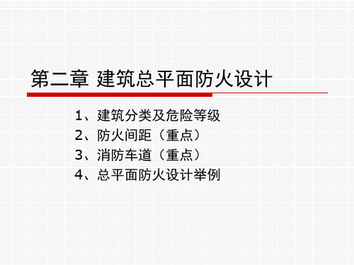 建筑总平面防火设计PPT精选文档