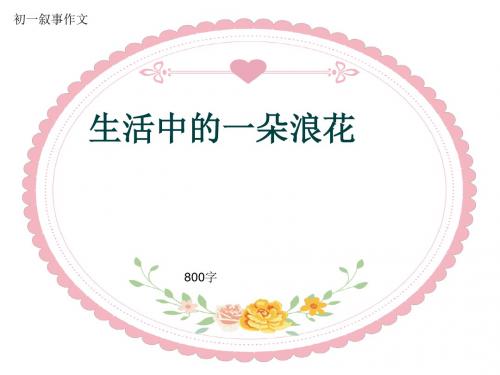 初一叙事作文《生活中的一朵浪花》800字(共10页PPT)