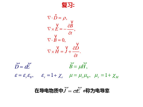 电动力学 郭硕鸿 第三版 第6次课(1.5电磁场的边值关系)