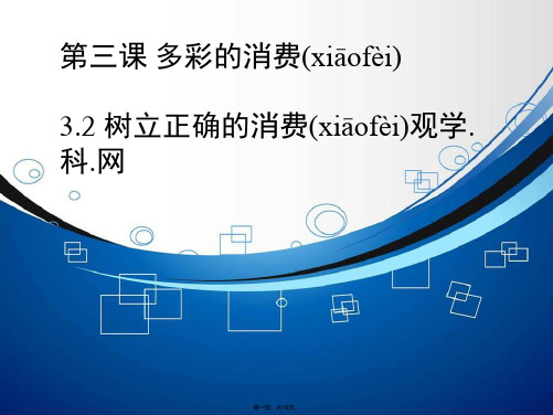 辽宁省锦州市锦州中学高中政治课件必修1第三课多彩的消费树立正确的消费观课件