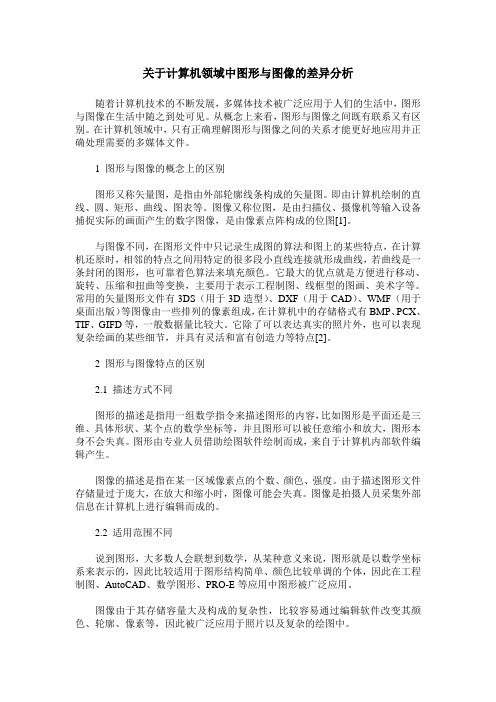 关于计算机领域中图形与图像的差异分析