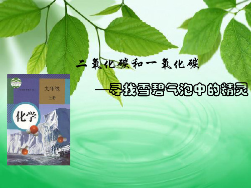 第六单元课题3《二氧化碳和一氧化碳》 说课课件