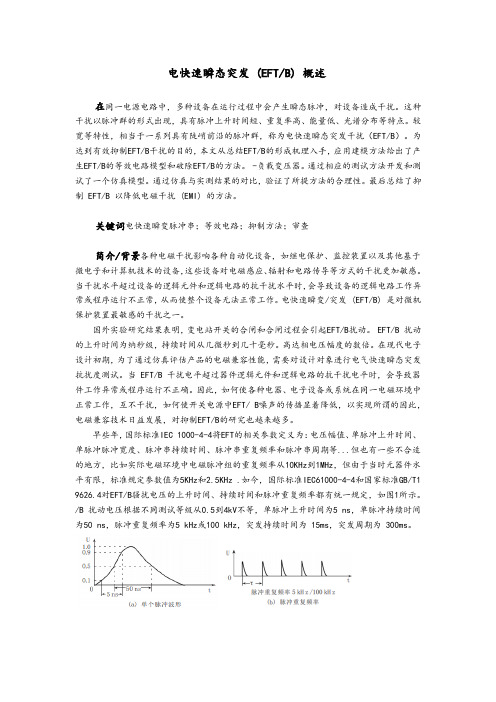 电快速瞬变脉冲群(EFTB)综述