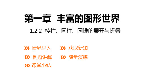 北师大版数学七年级上册：1.2 第2课时 棱柱、圆锥、圆柱的展开与折叠  课件