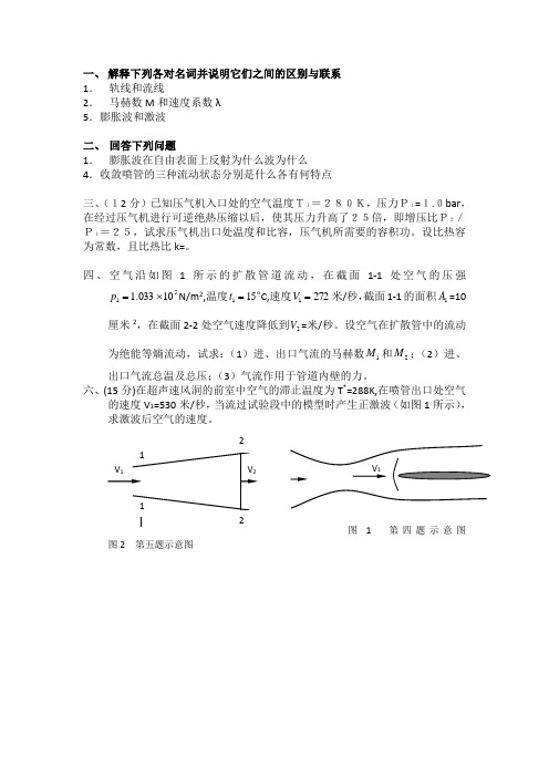 气体动力学基础试题与答案