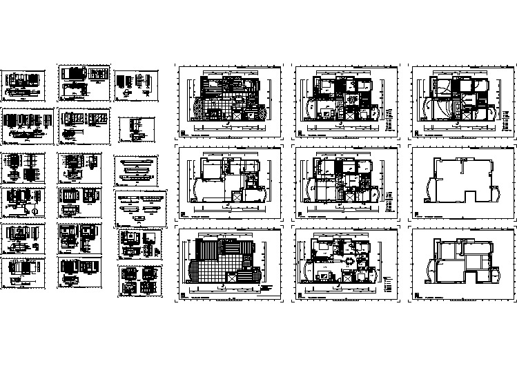 详细的家装装修设计施工图(全套)
