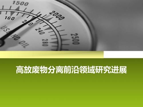 高放废物分离前沿领域研究进展