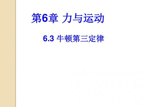 物理:6.3《牛顿第三定律》课件(鲁科版必修1)