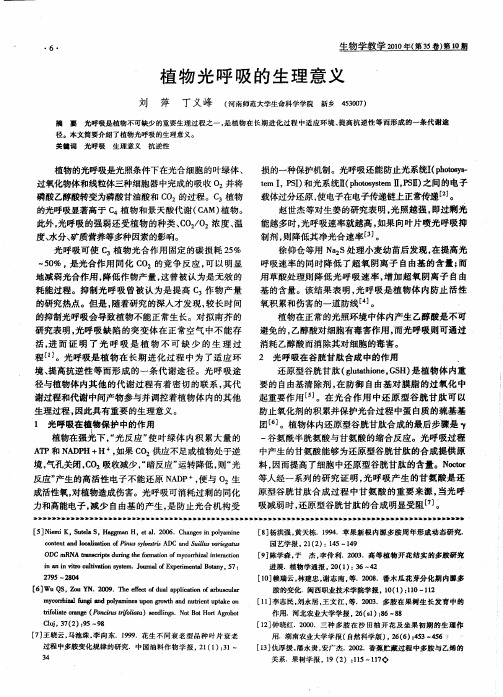 植物光呼吸的生理意义