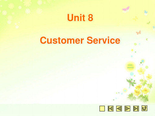 Unit 8  Customer Service