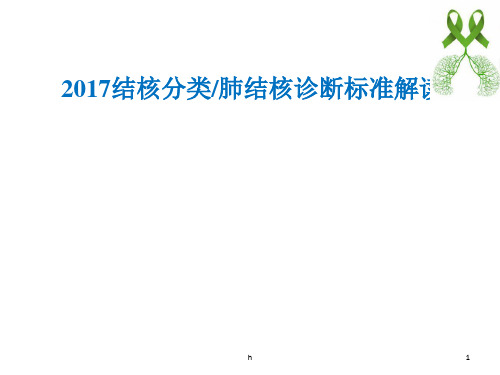 2017结核分类和诊断标准