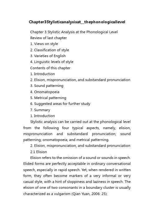 Chapter3Stylisticanalysisat__thephonologicallevel