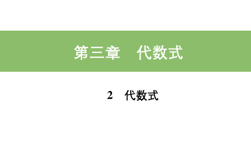 苏科版(2024新版)七年级数学上册目标突破课件：3.2 第1课时 代数式