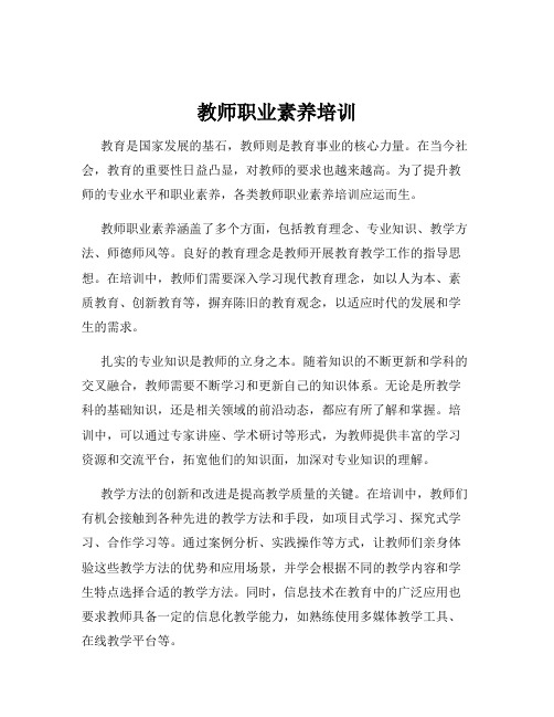 教师职业素养培训