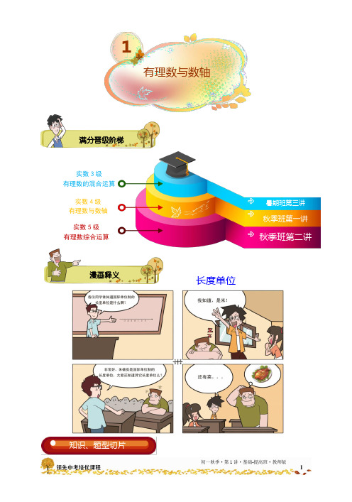 学而思初一数学秋季班第1讲.有理数与数轴.基础-提高班.教师版