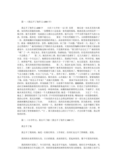 我忘不了他作文600字