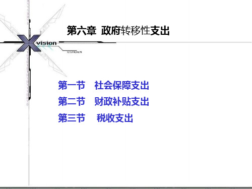 第六章转移性支出案例