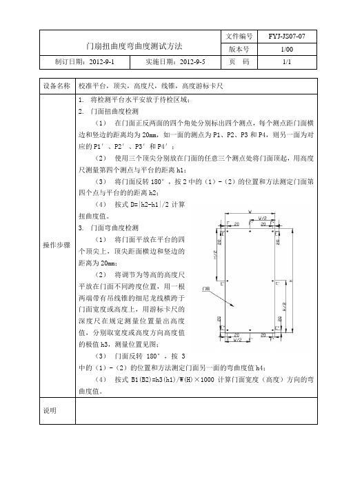 07 扭曲度弯曲度测试方法