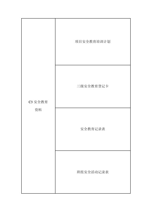 C3安全教育资料