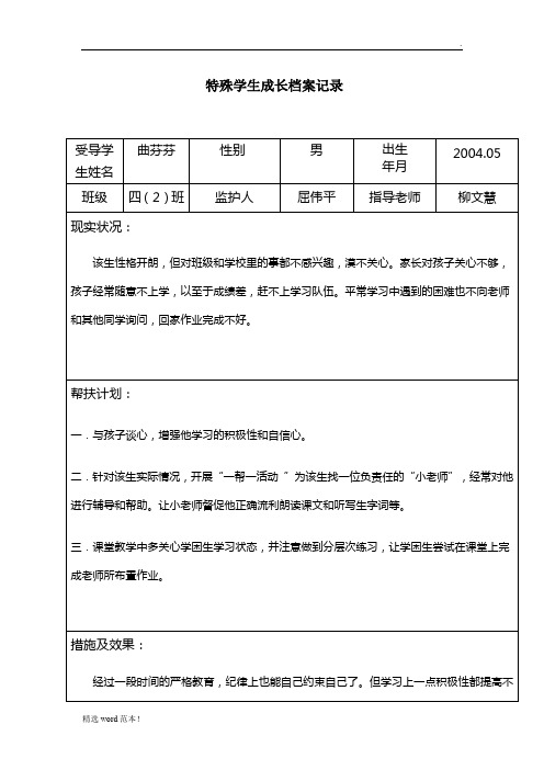 特殊学生成长档案记录[1]