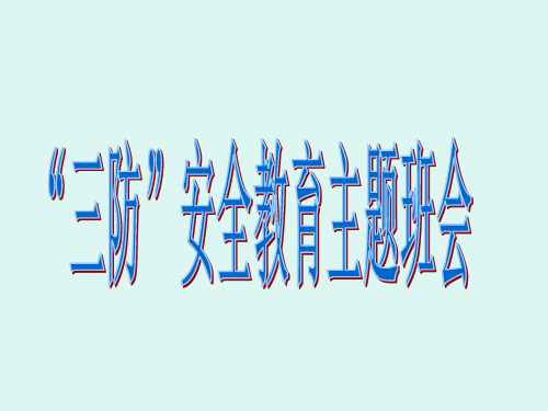 三防安全教育主题班会