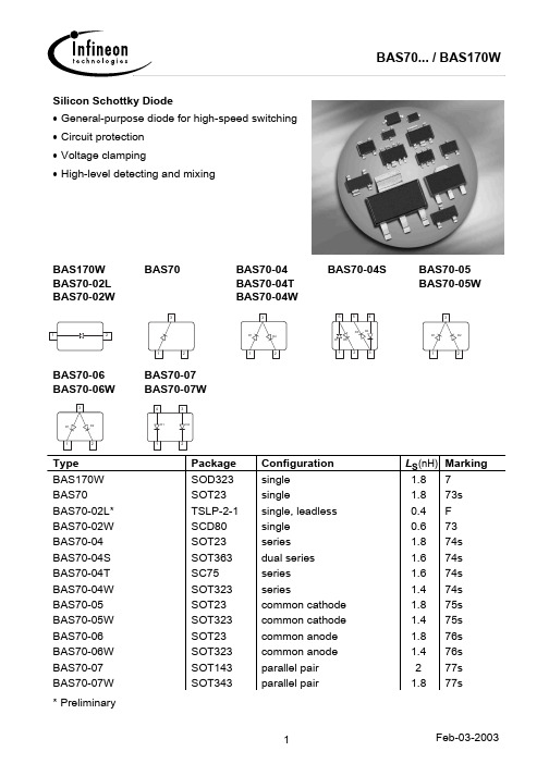 BAS70-04T中文资料