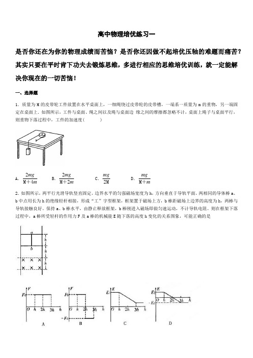 高中物理培优训练一(含详细解析及答案)