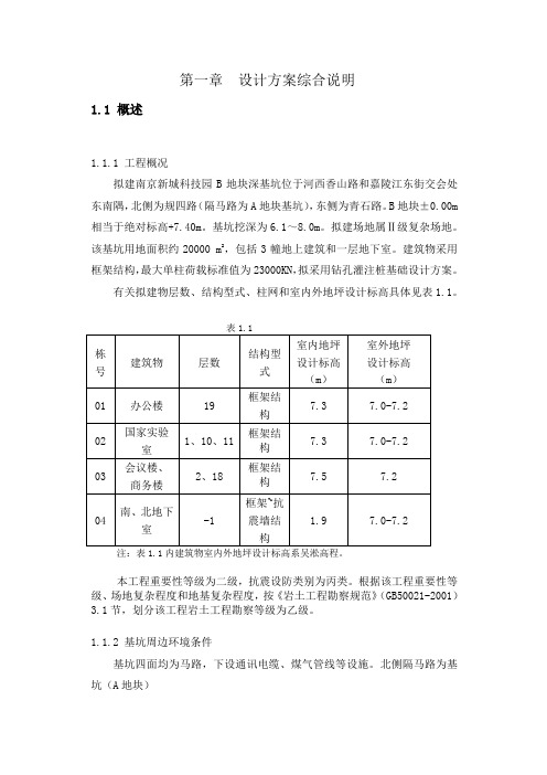 基坑支护结构设计(全套图纸CAD)