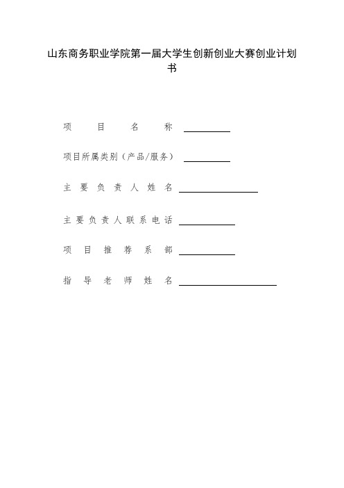 2012年创新创业方案